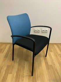 Konferenční židle modrá síťovaná