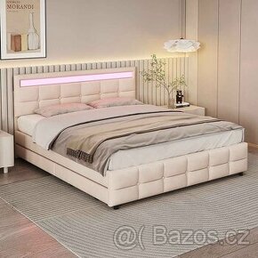 Nová manželská postel 180x200, čalouněná postel postel