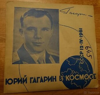 NEPOUŽITÁ gramofonová deska – Jurij Gagarin v kosmu (1961)
