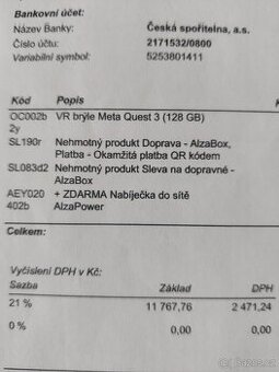 VR brýle Meta Quest 3 128 GB