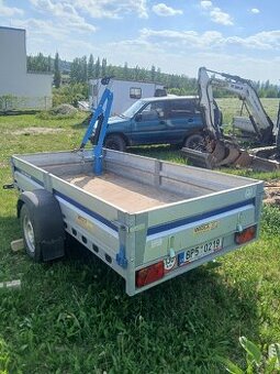 Prodám vlek na 750kg s nápravou na 1300kg