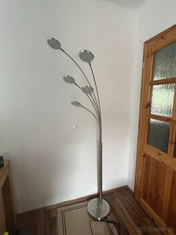 Stojací lampa ocelová vč. LED s dotykovým stmívačem
