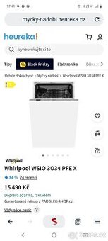 Vestavná myčka Whirlpool