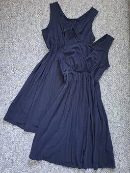 2Esmara - 2ks Modré těhotenské a kojící šaty vel.L