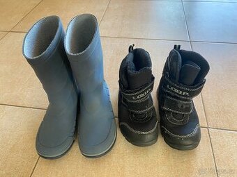 Zimní boty vel.27, holínky 26/27