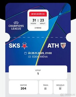 Slavia Praha - Ath. Bilbao 25.11. 21:00