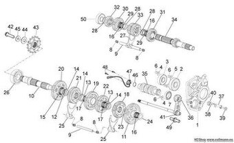 Aprilia Tuono v4 RSV4 převodovka 2017-