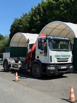 IVECO 190EL32 hákový nosič kontejnerů s hydraulickou rukou