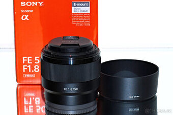 Sony FE 50mm f/1,8 + UV filtr NEPOUŽÍVANÝ