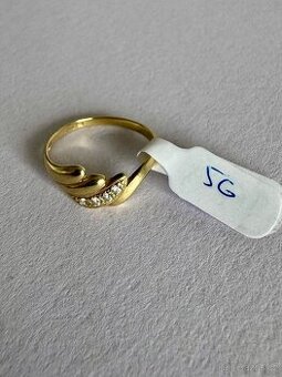 Zlatý prstýnek 14K, 1,70 g, vel. 56