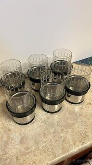 Sada retro skleniček s montáží ze 70. let