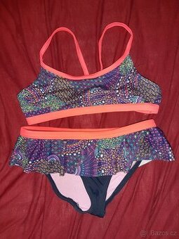 Dvoudílné dívčí plavky Nabaiji, 131–140cm,8–9L