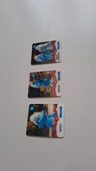 3D kartičky šmoulové.