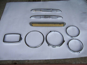 chromované rámečky na světla a lišty na osvětlení SPZ