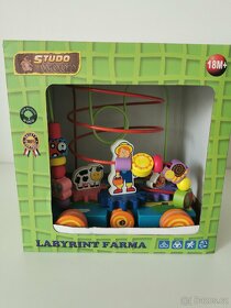 Dřevěná hračka Labyrint Farma NOVÉ v origo krabici - 1
