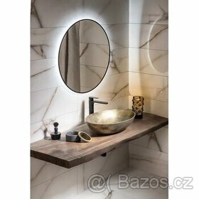 Sapho Sharon Zrcadlo s LED osvětlením 80 cm, černá mat, E289 - 1