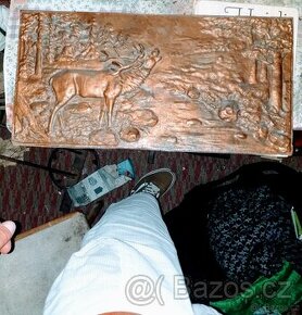 Bronzový obraz 50x25cm, hmotnost cca 10-15kg