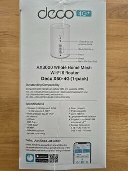 Wi-Fi 6 Router - Deco X50 - 4G+, TP - link
