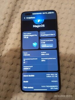 Honor Megic 5 pro 12gb rám 512 gb 8 jádrový procesor