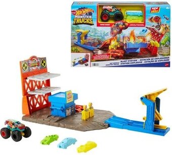 HOT WHEELS MONSTER TRUCK sada DEMOLKA NA STANICI