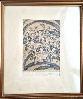 Obraz "Orchideje" Max Švabinský