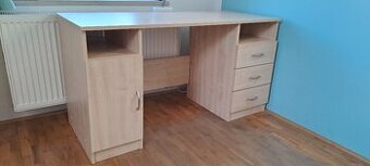 Psací stůl 140x60 cm + 2x úložný prostor - 1