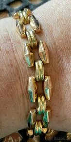 ART deco starožitný 29.08g. zlatý náramek (délka 21.5-22 cm)