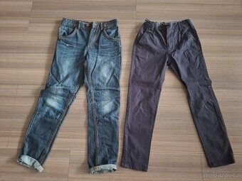 Džíny 146, společenské kalhoty 134
