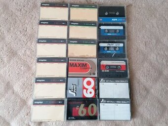 Použité MC kazety Emgeton, Agfa, ORWO, Silversound, atd...