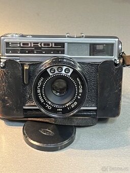 Ruský fotoaparát Sokol Automat + Industar-70 2,8/50 + pouzdr
