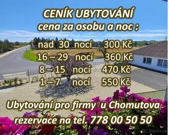 ubytování pro firmy Chomutov