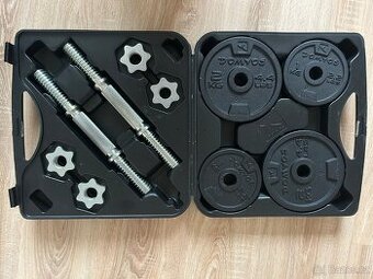 Sada posilovacích činek 20 kg s kotouči