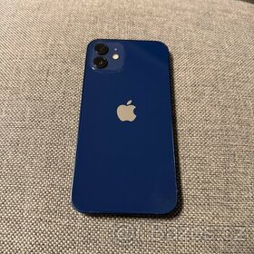 iPhone 12 64GB modrý, pěkný stav, 12 měsíců záruka