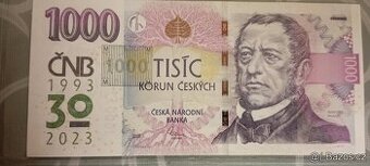 Výroční bankovky 30.let měnové odluky ČNB