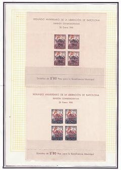 4 aršíky z Barcelony z roku 1941 - 1
