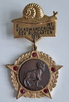 Turistická medaile / řád - 6. INT. Volkswanderung Rubgarten