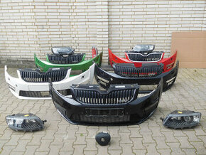 Škoda Octavia 3 RS, nárazník,maska,xenon,airbag.