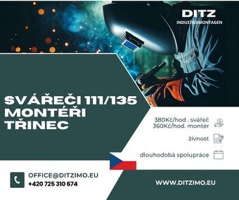 Svářeči 111 a 135, montéři, Třinec