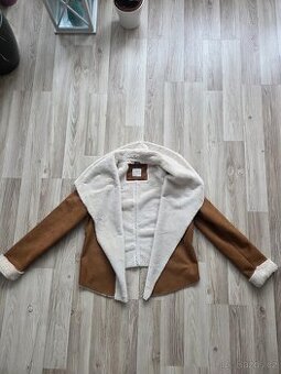 Kožený kabátek semišový Vero Moda Denim vel.S