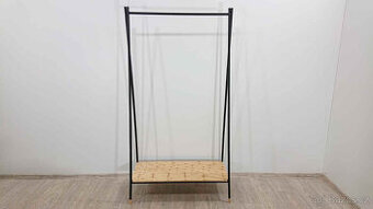 Černý stojan na oblečení kov bambus Loft Wenko