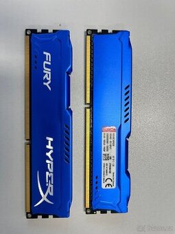 Paměť 8GB (2x4GB) DDR3 1600MHz CL10 HyperX Fury Blu