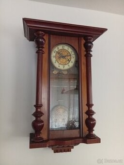Starožitné nástěnné hodiny – regulátor, cca 1900, funkční