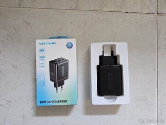 SÍŤOVÁ NABÍJEČKA VENTION 65W, GaN , 2x usb-c, 1x usb A