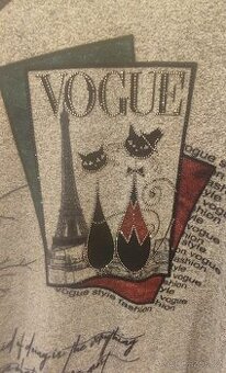 Dámský svetr, vel M, šedý s potiskem