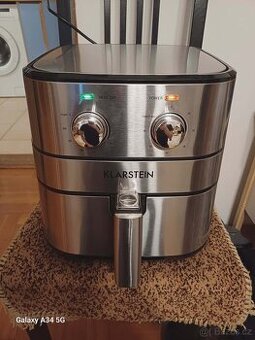 AeroVital 1700W 5,4L Horkovzdušná Fritéza Stříbrná