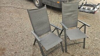 Hliníkové polohovací křeslo Houston, šedá