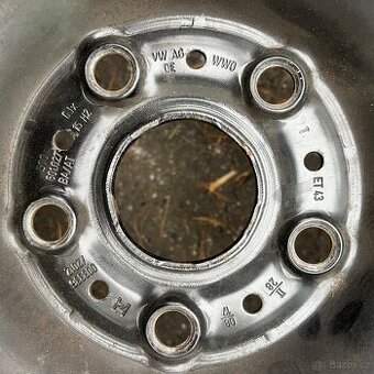 Plechové disky sada originál VW Škoda 5x112 6Jx15 ET43