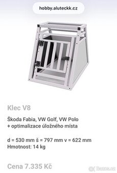 Transportní klec na psa do auta