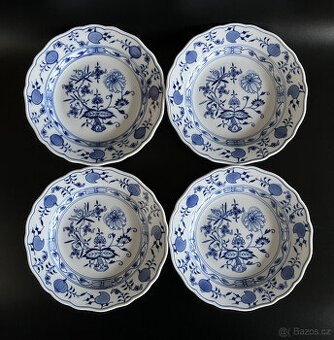 Míšeň Meissen 4x dezertní talíř Cibulák 20 cm