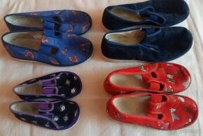 4x dětské papuče ( různé velikosti)- i jednotlivě, pár 60Kč